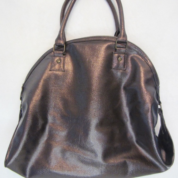 Lancome Brown/Gold Large Makeup/Overnight Bag Double Handle Zip Closure - Picture 1 of 9